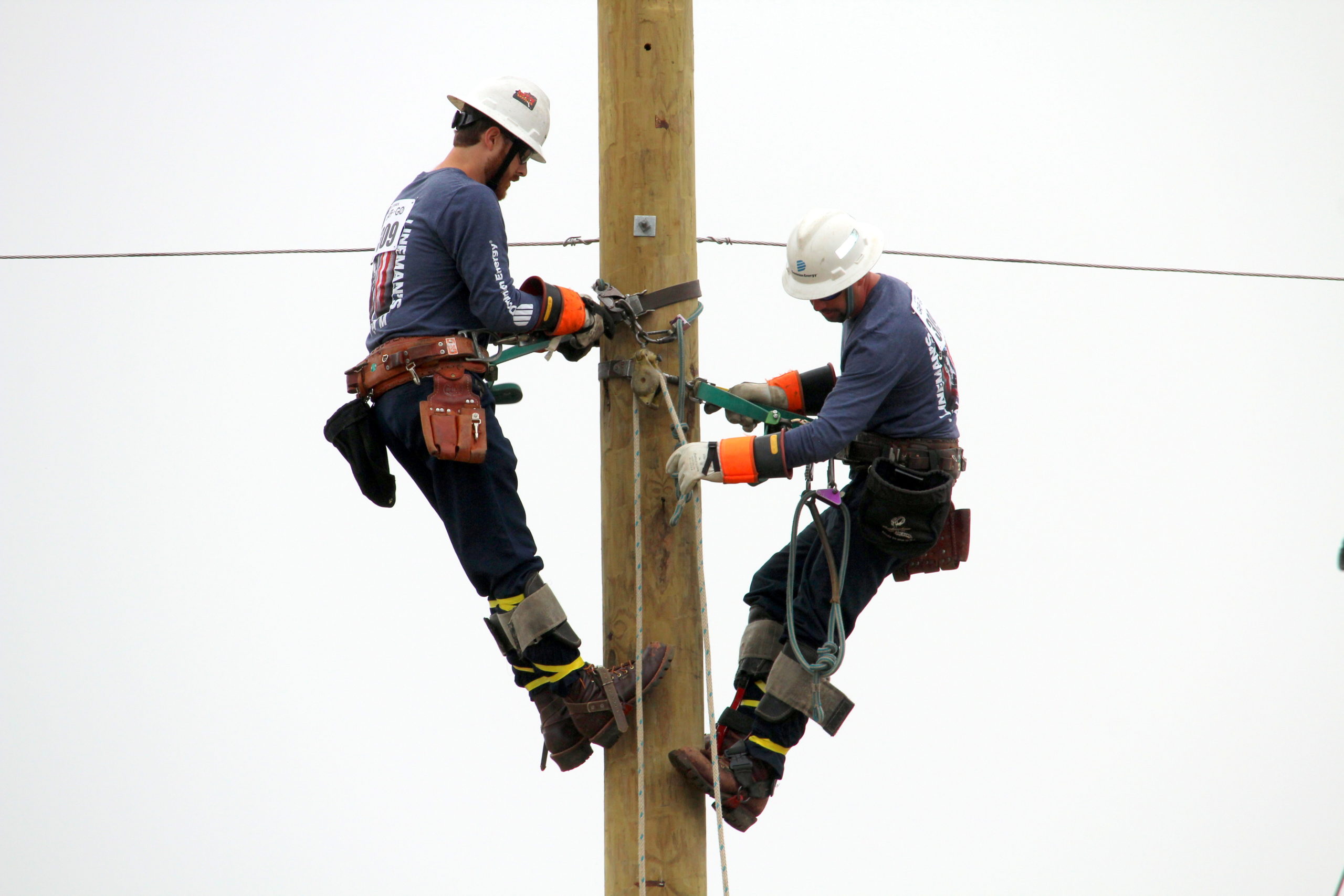 Dominion Energy lineworkers compete during Saturday’s events.
